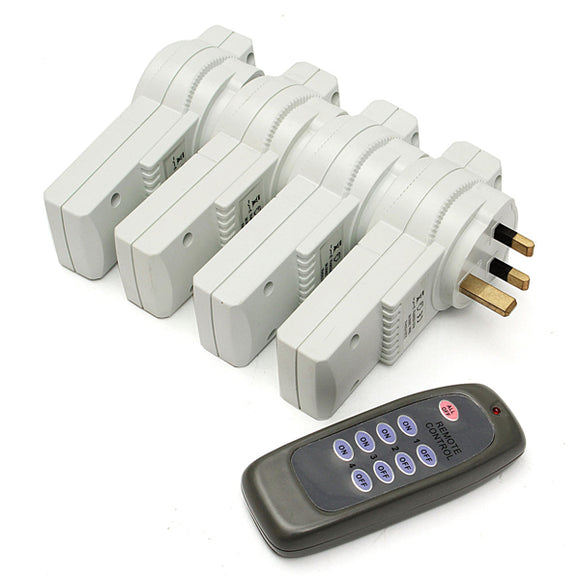 2/4Pcs 230V Wireless Remote Control Socket Switch AC Power Energy Outlet UK