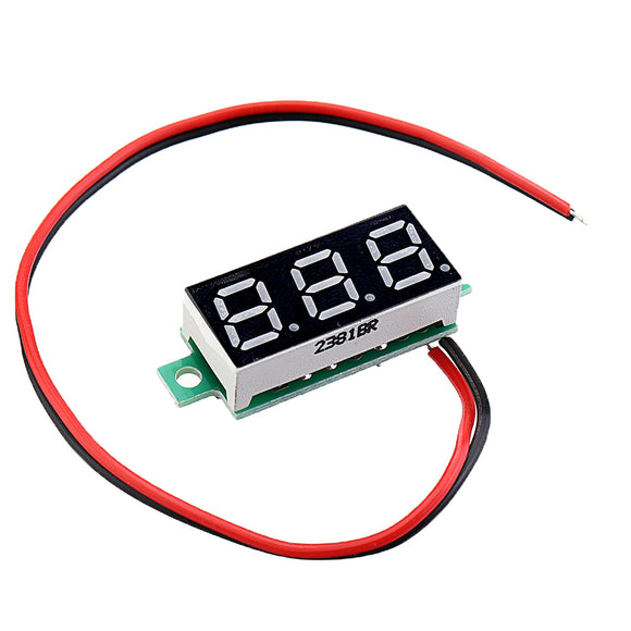 5pcs 0.28 Inch Two-wire 2.5-30V Digital Red Display DC Voltmeter Adjustable Voltage Meter