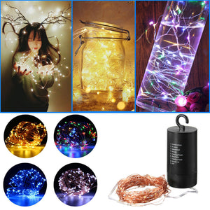 Battery Powered 10M Waterproof Copper Wire Black Shell Fairy String Light For Christmas Wedding