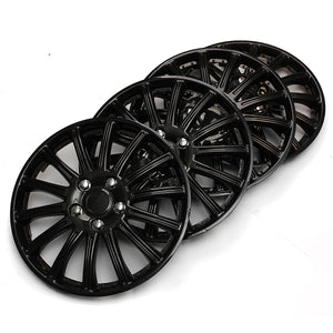 Plastic Universal Set of 14inch Black Car Sports Wheel Trims Cover Hub Caps
