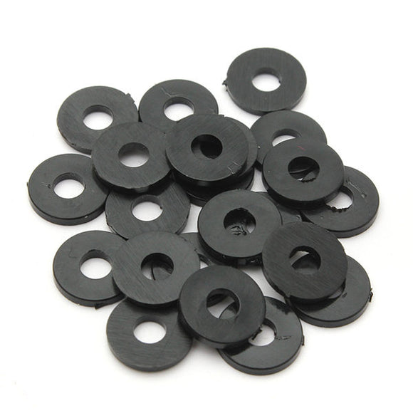 Suleve MXNW3 100pcs M2 M3 M4 M5 Black Nylon Washer Gasket Thickness 1mm