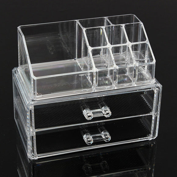 Acrylic Container Makeup Case Cosmetic Storage Holder Organizer