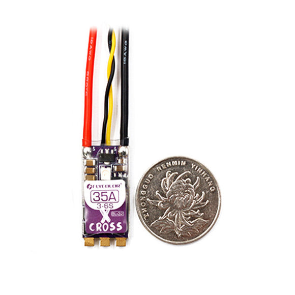 Flycolor X-Cross 35A BLheli_32 3-6S DShot1200 Brushless ESC with LED Light for RC Drone FPV Racing