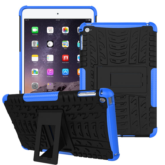 Heavy Duty Heat Dissipation Kickstand Textured Case For iPad Mini 4