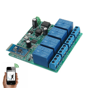 12V 4 Channel Relay Module Bluetooth Mobile Phone Wireless Remote Control Switch