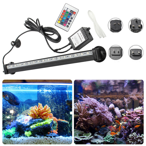 AC110-120V/220-240V RGB 32CM SMD5050 IP68 Fish Tank Submersible Air Aquarium LED Rigid Strip Light