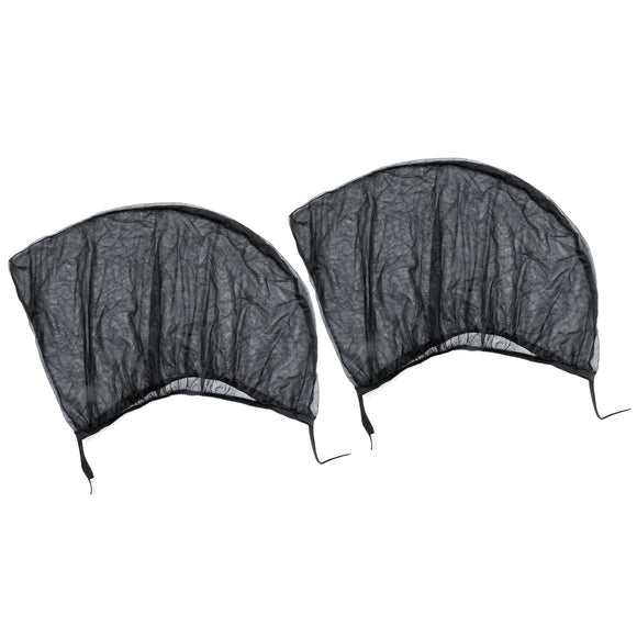 2Pcs Foldable Car Rear Window Sunshade Curtain Anti-Mosquito Net Sun Protection Visor Screen Mesh