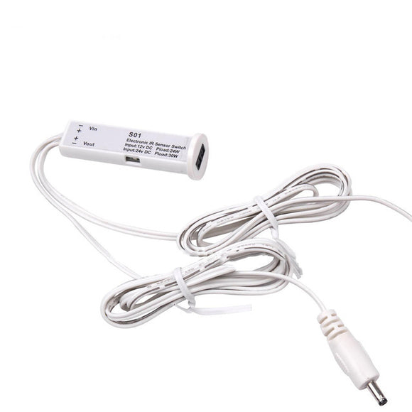 DC12-24V 24W 48W Dual Mode Auto Touch IR Sensor Light Switch with Cable Line for Cabinet