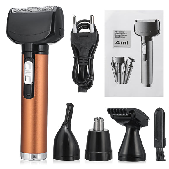 Global Voltage 4 In 1 Electric Trimmer Nose Hair Eyebrow Sideburns Beard Shaver Clipper