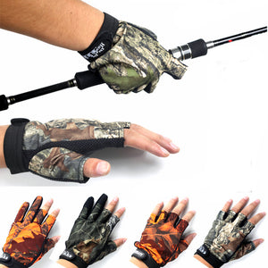Anti Slip Outdoor Fishing Gloves 3 Fingers 5 Fingers Gloves For Men Against