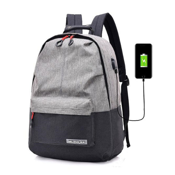 25L Outdoor USB Anti-Theft Laptop Backpack Travel Business School Bag Rucksack