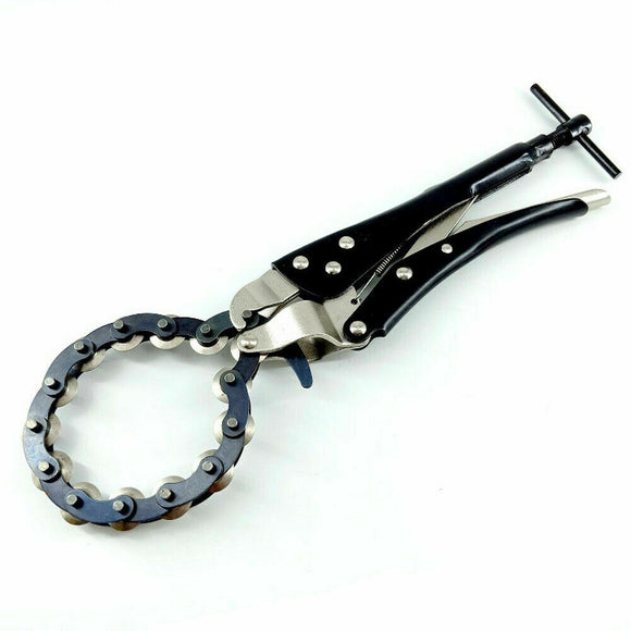 Exhaust Pipe Cutter Wheel Chain Lock-grip Pliers Pipes Tube Wrench Tool