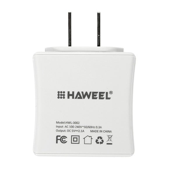 HAWEEL Dual USB 5V 3.1A US Plug Travel Charger