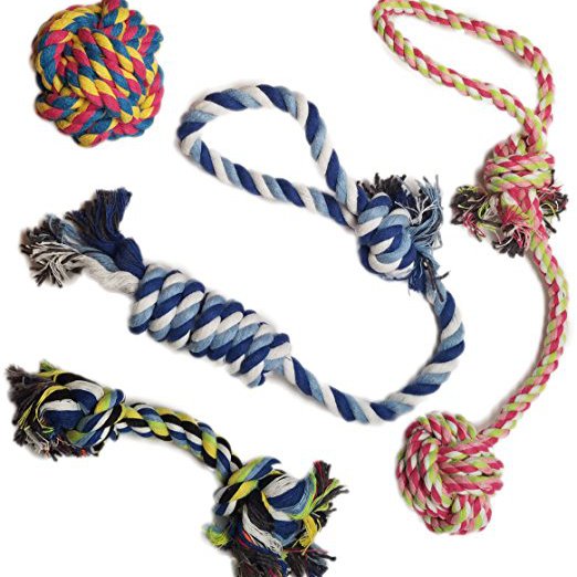 Yani DCT-9  4 in 1 Package Dogs Chew Toy Braided Pet Cotton Rope Durable Safety Cleaning Toys