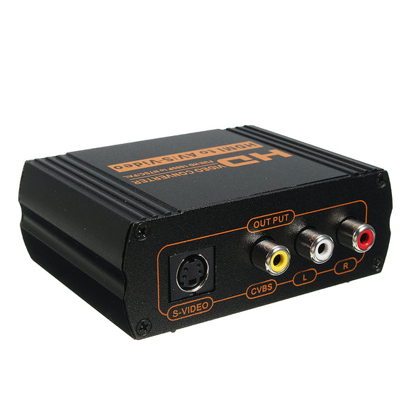 HD 1080P HD to RCA AV CVBS Composite S-Video R/L Audio HDCP Converter Adapter