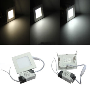 3W Square Ceiling Panel White/Warm White LED Lighting AC 85-265V