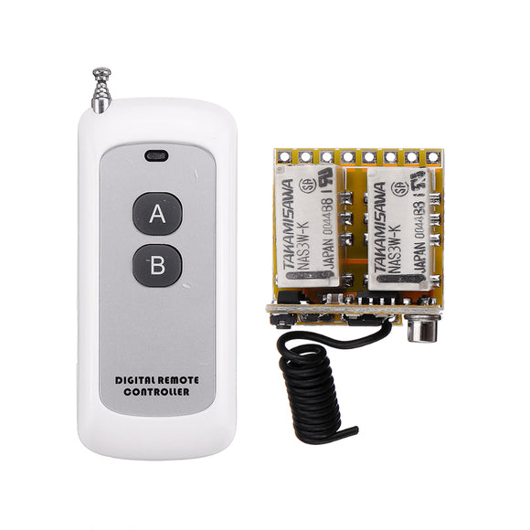 DC3.7V/5V/12V 315MHz Wide Voltage 2 Way Remote Control Switch For LED Light Bar Small Motor/Controller