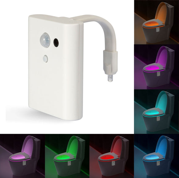 8 Colors Intelligent Closestool Induction Sense LED Night Light Motion Activated Toilet Night Lamp