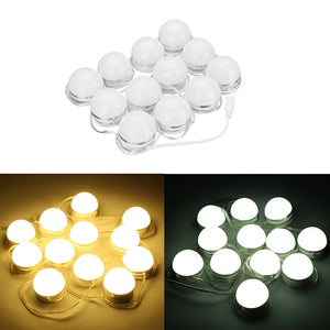 12pcs LED Vanity Makeup Dressing Remote Control Mirror Light Bulbs Hollywood Style