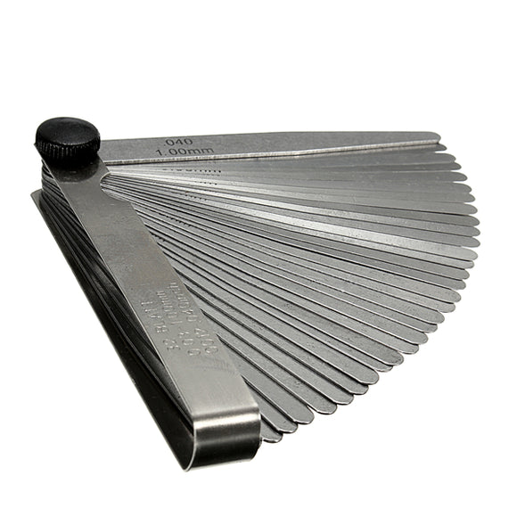 32 Blade 0.03-1.00mm Metric Feeler Gauge Gap Filler Thickness Measurement Tool