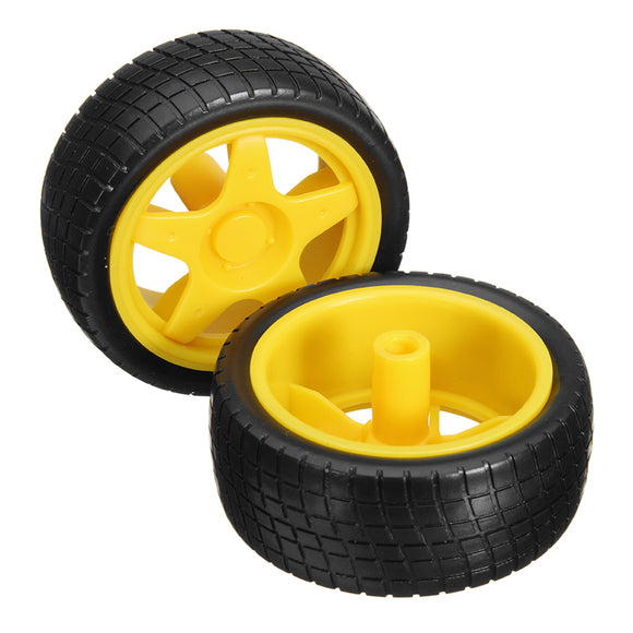 2 Pcs Smart Robot Car Tyres Wheels For Arduino TT Gear Motor Chassis