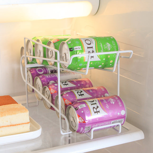 Home Desktop Refrigerator Cans Cola Double Storage Rack