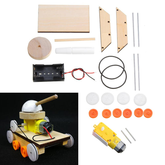 Children DIY Handmade Materials Small Invention Tank Car Kit Science Model