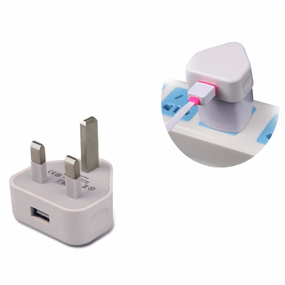 UK Home Wall 3 Pin USB Plug Power Adaptor Charger For iPhone 6S Plus Cell Phone Tablet