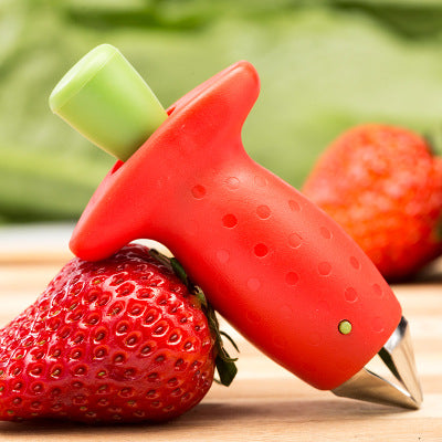 Red Strawberry Huller Strawberry Top Leaf Remover Gadget Tomato Stalks Fruit Knife Stem Remover Port