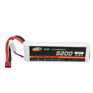 XF POWER 7.4V 5200mAh 60C 2S Lipo Battery T Plug for 1/8 1/10 RTR RC Car