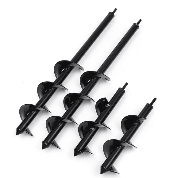 Drillpro 9x25/30/45/60cm Garden Auger Small Earth Planter Drill Bit Post Hole Digger Earth Planting Auger Drill Bit for Electric Drill