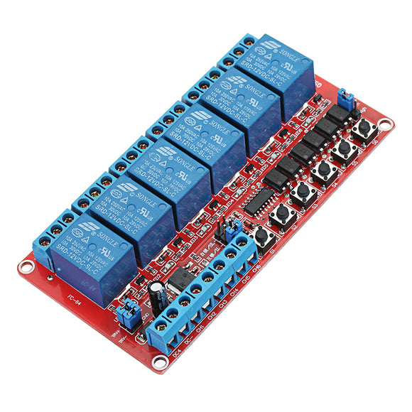 12V DC 6 Channel Relay Module Self-locking Interlocking Trigger For Arduino