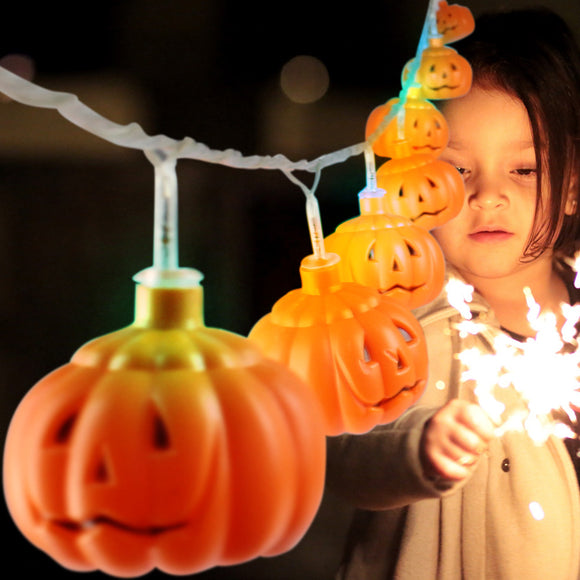 MoFun 16PCS Halloween Pumpkin LED String Light Toy Decoration Toys Party Home Decor