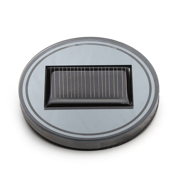 Universal Car LED Cup Mat Water Coaster Solar Power Energy Blue Light Interior Decoration