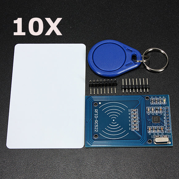 10Pcs RC522 Chip IC Card Induction Module RFID Reader