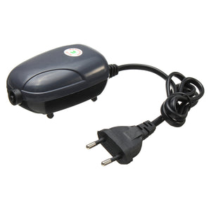 3W Fish Tank Air Pump Aerator Oxygen Aquarium Oxygen Air Pump EU Plug ABS Plastic