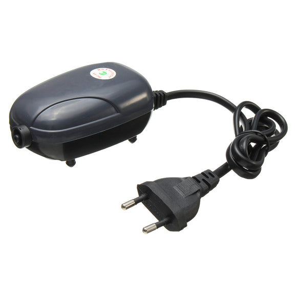 3W Fish Tank Air Pump Aerator Oxygen Aquarium Oxygen Air Pump EU Plug ABS Plastic