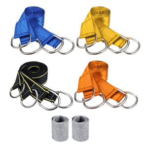 150cm Tree Nylon Swing Sling Hanging Strap Kit Adjustable Length Hammock Rope with Hooks