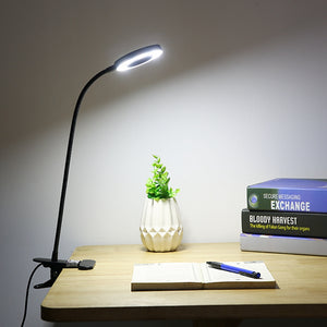 Creative 7W LED USB Dimmable Clip On Work Reading Light Eye-care Desk Table Lamp