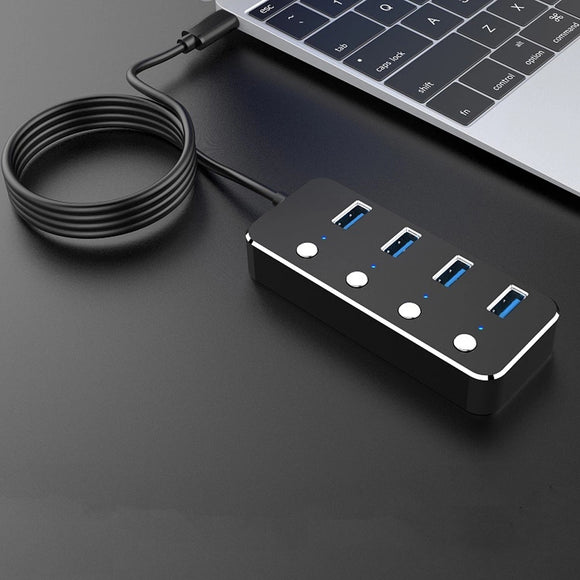 Bakeey 4 Port USB3.0 Type-C Fast Charging Transfer HUB Adapter Splitter For iPhone X XS Huawei P30 Mate 20Pro Xiaomi Mi8 Mi9 Tablet Keyboard