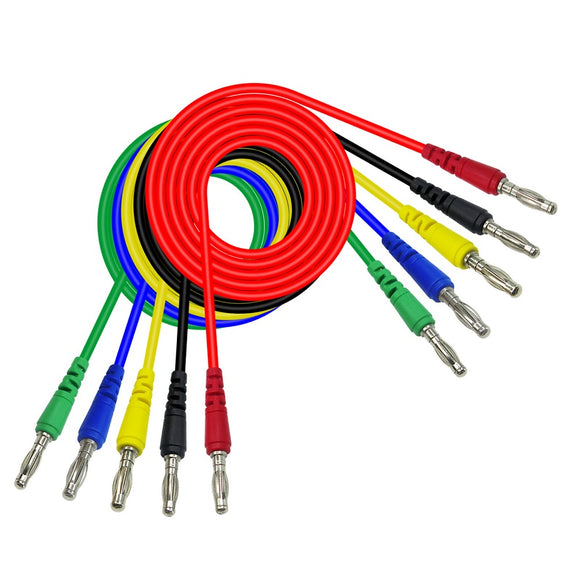 Cleqee P1043 1M 5color Double 4mm Banana plug Test Leads For Multimeter Measure Tool DIY