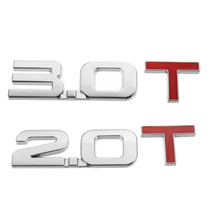 6.52.4cm 3D ABS Number 2.0 3.0 Emblem Car Styling Sticker Badge Decals
