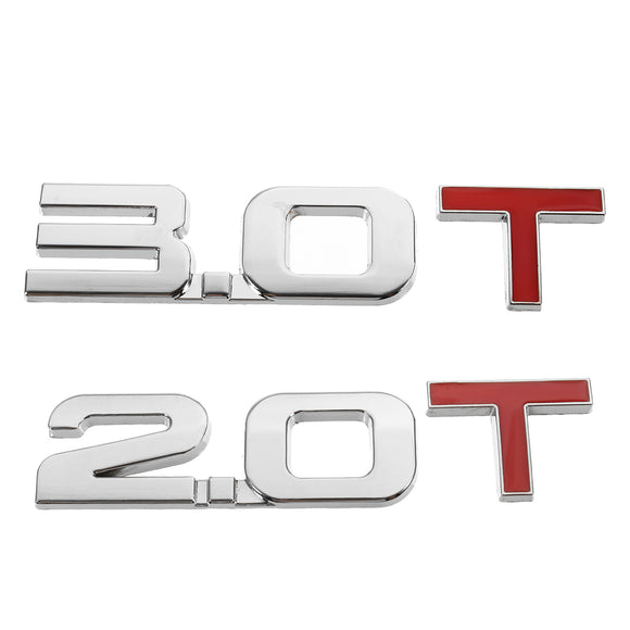 6.52.4cm 3D ABS Number 2.0 3.0 Emblem Car Styling Sticker Badge Decals