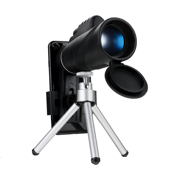 40X60 Monocular HD Optic Day Night Vision Telescope With Phone Clip Tripod Outdoor Camping Travel