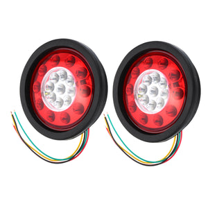 19 LED Truck Lorry Brake Lights Stop Turn Tail Lamp Black Rubber Turn Signal Stop Lights