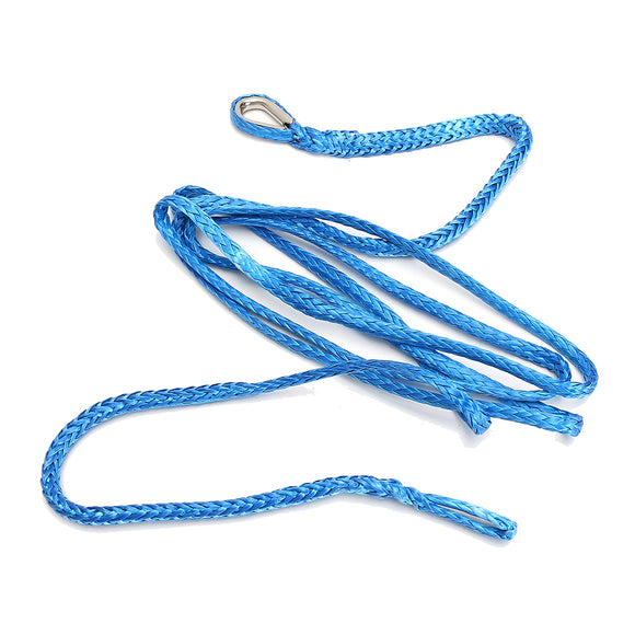 Synthetic Winch Line Cable Plow Lift Rope Blue 7700LBS Fiber Sheath
