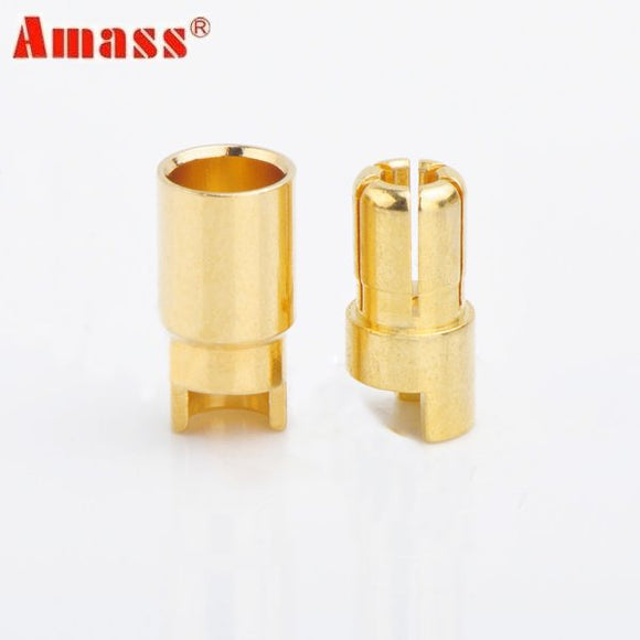 Amass 6.0mm Gold-plated Copper Banana Plug AM-1006A Male & Female