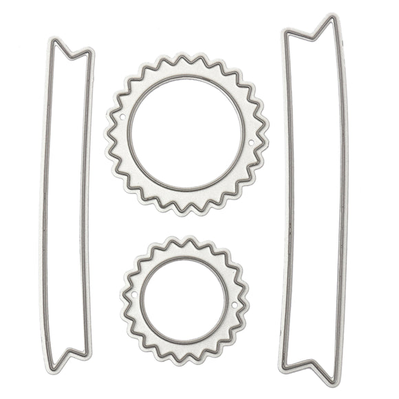 Medal Badge Pattern Set Scrapbooking DIY Album Card Paper Diary Craft Maker Metal Cutting Die