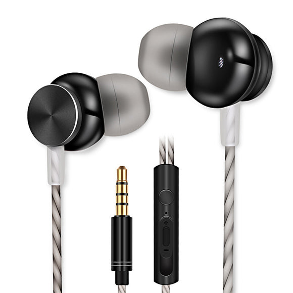 X300 3.5mm Wired Control In-ear Metal Stereo Earphone Headphone with Mic for Samsung S8 Xiaomi 5