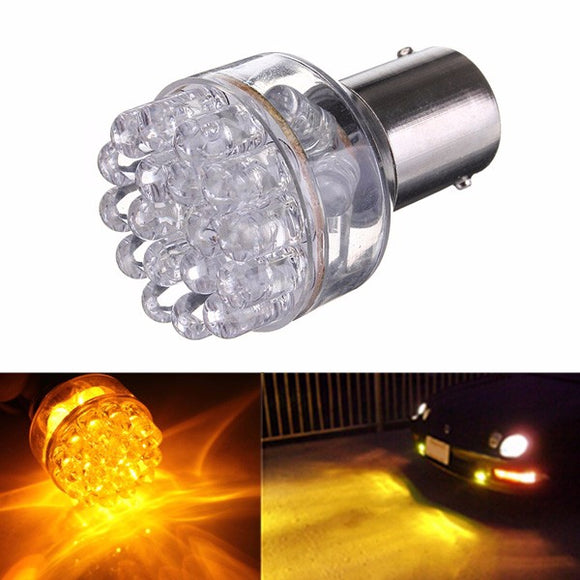 1x 1156 24 LED Yellow Amber Turn Signal Light Lamp Bulb PY21W 581 12V